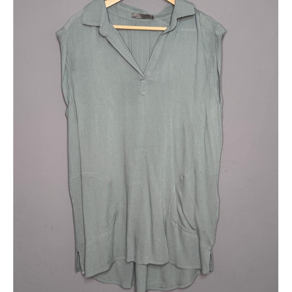 Prana Women's Anini Tunic Smoky Blue Sleeveless Top Shirt Size: Large